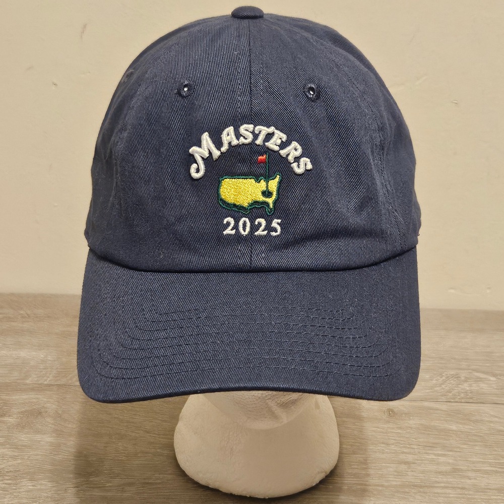 American Needle Masters 2025 Golf Hat Mens Navy Blue Adjustable Strapback Cap
